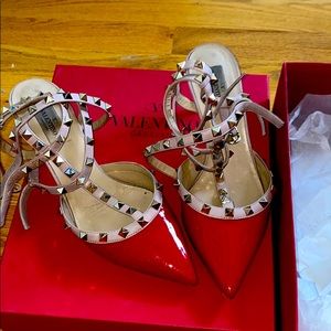 Red-Valentino Rock Stud Heels Size 39 1/2